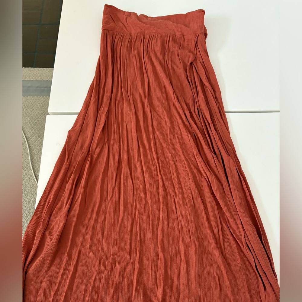 Happily Grey Chic Terracotta Maxi Skirt coverup